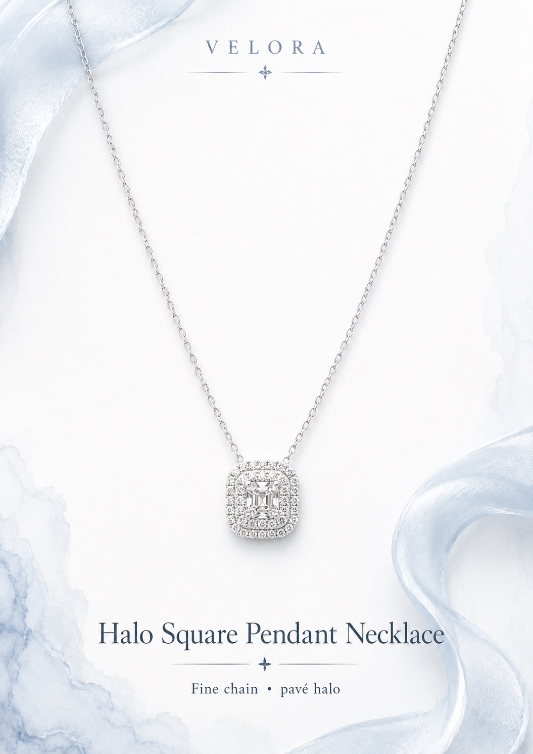 Collier Halo Square
